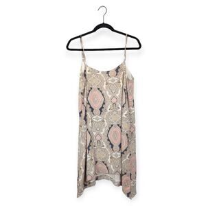 BCBGeneration Paisley Spaghetti Strap Scoop Back Mini Dress Size S